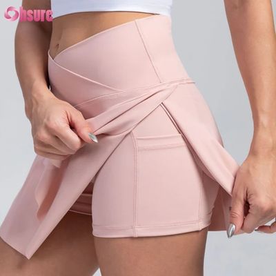 Pantalones cortos deportivos sueltos 2 en 1, cintura alta, diseño suave y cómodo, ropa de gimnasio para mujer