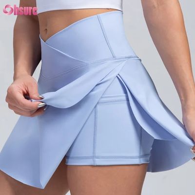 Pantalones cortos deportivos sueltos 2 en 1, cintura alta, diseño suave y cómodo, ropa de gimnasio para mujer