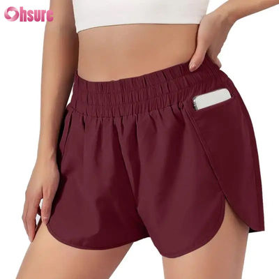 Calzoncillos de atletismo de secado rápido para mujeres Calzoncillos de atletismo de secado rápido para deportes con capa de cintura elástica Vestidos deportivos transpirables