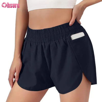 Calzoncillos de atletismo de secado rápido para mujeres Calzoncillos de atletismo de secado rápido para deportes con capa de cintura elástica Vestidos deportivos transpirables