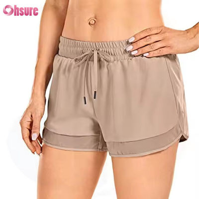 Calzoncillos de yoga y running de cintura alta para mujeres Calzoncillos deportivos secos rápidos con cremallera de bolsillo delgado de estilo casual
