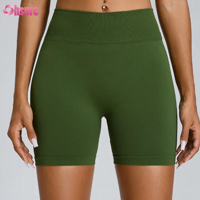 Mallas cortas de fitness sin costuras para mujer, cintura alta, levanta caderas, shorts deportivos, spandex, nailon, shorts de yoga de secado rápido para mujer, sexys