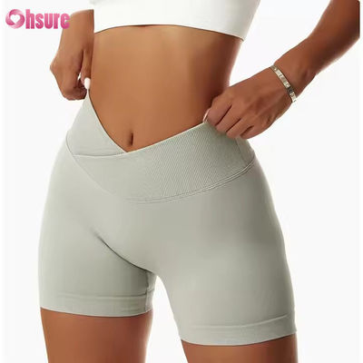 Pantalones cortos de yoga nude de secado rápido color caramelo, levanta caderas, para correr, fitness, ajustados, cintura alta, mallas deportivas