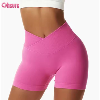 Pantalones cortos de yoga nude de secado rápido color caramelo, levanta caderas, para correr, fitness, ajustados, cintura alta, mallas deportivas