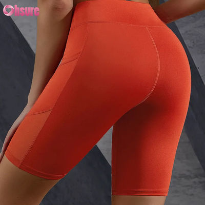 Impresión de logotipo personalizado de venta caliente de bolsillo de malla de costura cintura alta glúteos levantamiento adelgazamiento calzoncillos de yoga leggings al por mayor