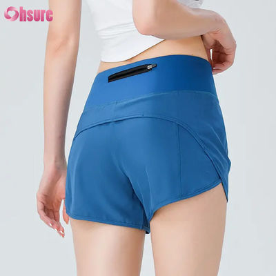 Moda de alta calidad Mujeres Peluquería activa Peluquería deportiva Mujeres Peluquería para correr Peluquería de nylon Spandex Gimnasio Peluquería de sudor con bolsillos