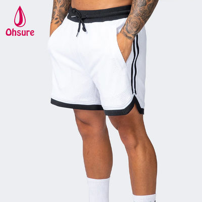 Pantalones cortos de gimnasio de malla transpirable para hombre de color sólido OEM, ropa de entrenamiento de verano, pantalones cortos de gimnasio de secado rápido para hombre, ropa deportiva, nuevos pantalones cortos