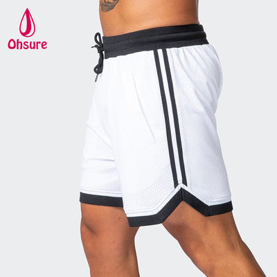 Pantalones cortos de gimnasio de malla transpirable para hombre de color sólido OEM, ropa de entrenamiento de verano, pantalones cortos de gimnasio de secado rápido para hombre, ropa deportiva, nuevos pantalones cortos