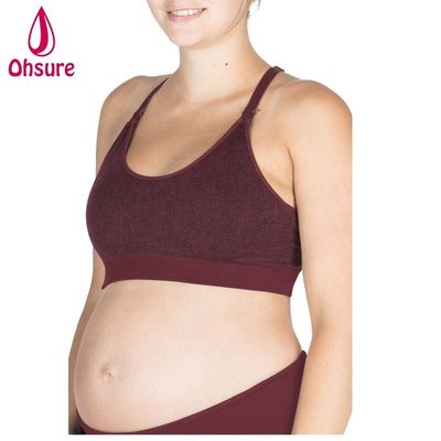 Ropa de maternidad para mujer, ropa de yoga, tops cortos, embarazo, lactancia, sujetador de lactancia con tirantes ajustables