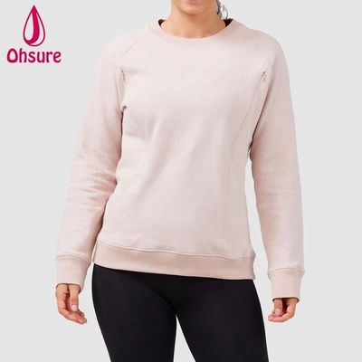 Hoodie de enfermería de alta calidad Blanda de lactancia Jumper casual sudadera de acondicionamiento físico ropa de maternidad Mujeres Tejido 10-12 días
