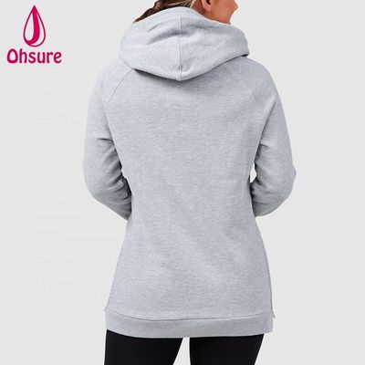 Mujeres embarazadas de mayor tamaño con sudadera con capucha con camisetas para amamantar y ejercicios de acondicionamiento físico con sudadera de maternidad y enfermería