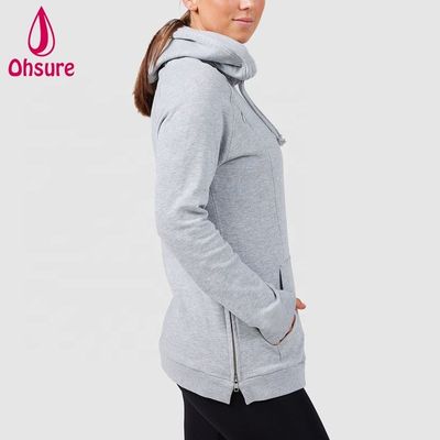 Mujeres embarazadas de mayor tamaño con sudadera con capucha con camisetas para amamantar y ejercicios de acondicionamiento físico con sudadera de maternidad y enfermería