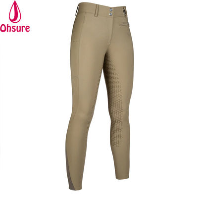 Mallas de equitación de silicona con asiento completo para mujer, leggings deportivos para montar a caballo