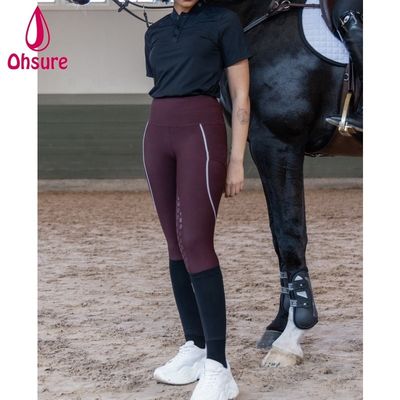 Azul Negro Rojo Calzoncillos de equitación femenino Elegante Toque Full Seat Silicio Mayorista Calzoncillos de equitación personalizados