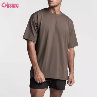 Logotipo personalizado Nuevo Diseño Entrenamiento Deportivo Usar camiseta Hombres 100% de algodón Peso pesado Box Fit Correr Camisa de gimnasio de fitness de gran tamaño