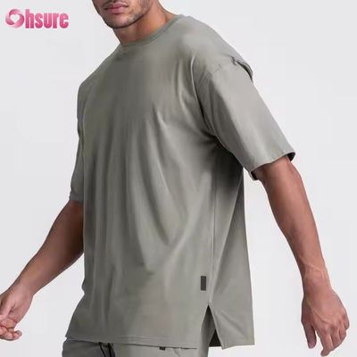 Logotipo personalizado Nuevo Diseño Entrenamiento Deportivo Usar camiseta Hombres 100% de algodón Peso pesado Box Fit Correr Camisa de gimnasio de fitness de gran tamaño