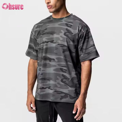 Logotipo personalizado Nuevo Diseño Entrenamiento Deportivo Usar camiseta Hombres 100% de algodón Peso pesado Box Fit Correr Camisa de gimnasio de fitness de gran tamaño