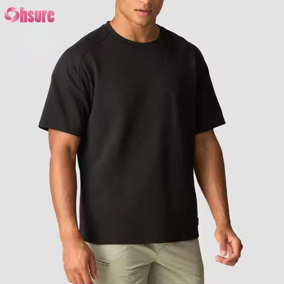 Camiseta de algodón 100% gris personalizada de peso pesado de gran tamaño camiseta de entrenamiento para correr camiseta de gimnasio para hombres