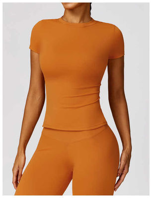 Nueva camiseta deportiva de moda de verano para mujer 2024, ecológica, de manga corta, en oferta, ropa lisa y sencilla popular