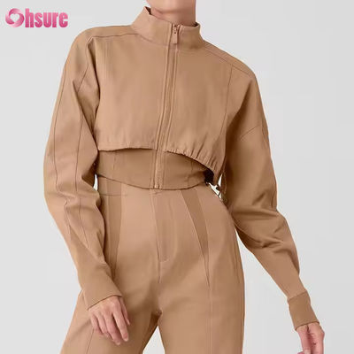 Chaqueta de Motocicleta con Cremallera de Nuevo Diseño para Mujer, Estilo Crop de Motocross al Aire Libre