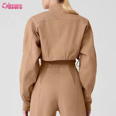 Chaqueta de Motocicleta con Cremallera de Nuevo Diseño para Mujer, Estilo Crop de Motocross al Aire Libre