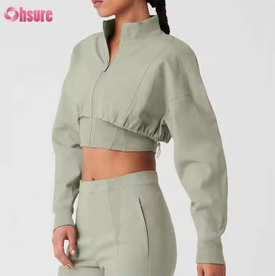 Chaqueta de Motocicleta con Cremallera de Nuevo Diseño para Mujer, Estilo Crop de Motocross al Aire Libre
