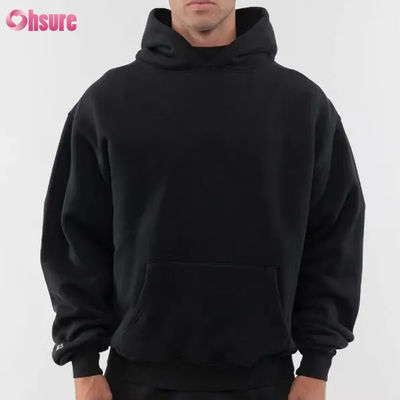Nueva moda personalizada de buena calidad, sudadera con capucha de peso pesado, lisa, en blanco, 80% algodón, 20% poliéster, 480 gsm, sobredimensionada, cálida, sin cordón