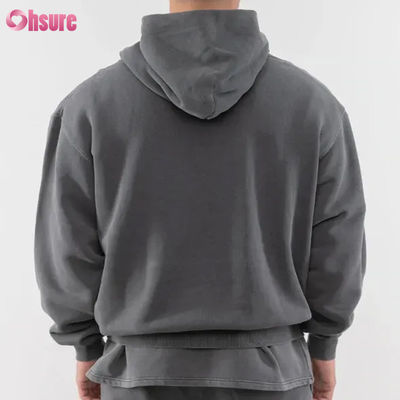 Nueva moda personalizada de buena calidad, sudadera con capucha de peso pesado, lisa, en blanco, 80% algodón, 20% poliéster, 480 gsm, sobredimensionada, cálida, sin cordón