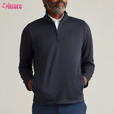 Pullover con cremallera de alta calidad de nylon con bordado. Diseño de cremallera para invierno.