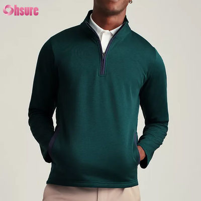 Pullover con cremallera de alta calidad de nylon con bordado. Diseño de cremallera para invierno.