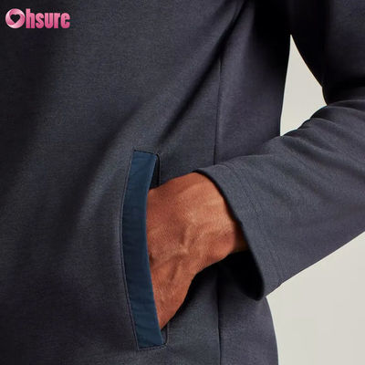 Pullover con cremallera de alta calidad de nylon con bordado. Diseño de cremallera para invierno.