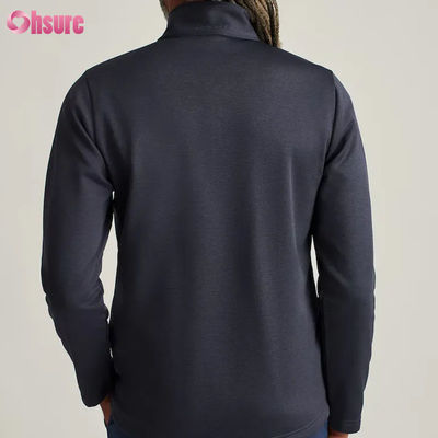 Pullover con cremallera de alta calidad de nylon con bordado. Diseño de cremallera para invierno.