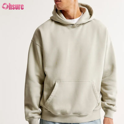 Camiseta de algodón francés de alta calidad de 400 GSM unisex suave, espesa con logotipo personalizado 100% algodón para el invierno