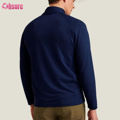 Jersey de media cremallera de alta calidad súper a la moda para hombre, cómodo, blanco, con cuarto de cremallera, bordado, deportivo y elegante para invierno