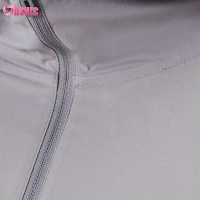 Pullover de deporte masculino de poliéster de alta calidad con capucha diseño de media cremallera impermeable y de rendimiento ligero patrón sólido