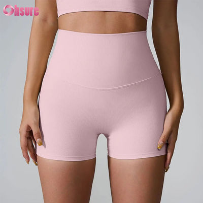 Nuevos pantalones cortos de fitness de alta calidad y estilo 2025, transpirables, multicolores, de spandex/nailon, en oferta para mujer, para gimnasio y ejercicio