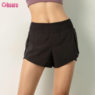 Pantalones cortos de entrenamiento 2 en 1 de alta calidad para mujer, ligeros, de secado rápido, para gimnasio, entrenamiento atlético, yoga, con bolsillo para teléfono, transpirables