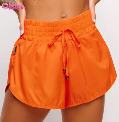 Nuevos shorts de yoga transpirables y sueltos anti-caminata para correr al aire libre, ocio, 100% nailon, shorts deportivos para mujer, pantalones cortos saludables