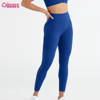 Camisetas de entrenamiento deportivas con cintura alta y elástica para mujeres
