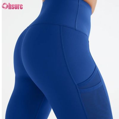 Camisetas de entrenamiento deportivas con cintura alta y elástica para mujeres