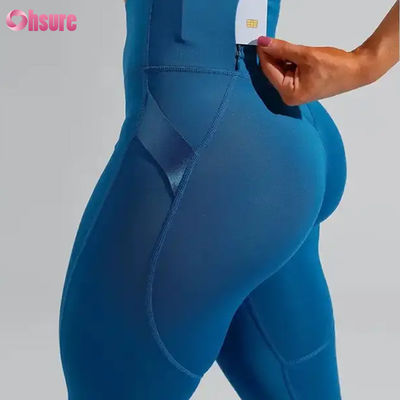 Pantalones de yoga de cintura alta al por mayor de nailon y spandex, mallas de entrenamiento para levantar glúteos, leggings ajustados de fitness con elástico
