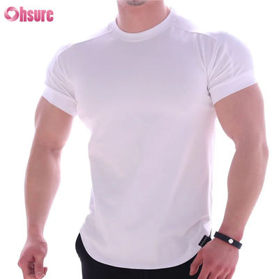 Camiseta deportiva de secado rápido para hombre, con estampado de baloncesto, ropa de entrenamiento con mangas cortas elásticas para correr, fitness, gimnasio y ejercicios.