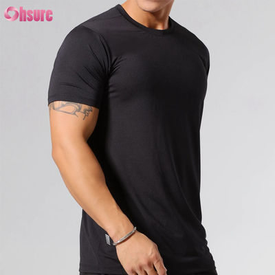 Por mayor Slim Fit Seco rápido Impresión de pantalla personalizada de alta calidad Manga corta Cuello redondo Blanco Camisetas deportivas de entrenamiento para hombres