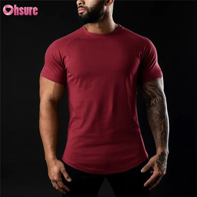 Mayorista Nuevo estilo de hombres de acondicionamiento físico rápido seco de deportes camisetas de culturismo casual logotipo personalizado ropa de tejido de punto Impresión