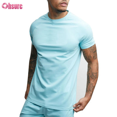 Mayorista  Camiseta de Gimnasio  Camiseta Deportiva Personalizada para Hombre - 100% Algodón, Mezcla de Spandex, Ropa Casual para Correr y Gimnasio, Manga Corta