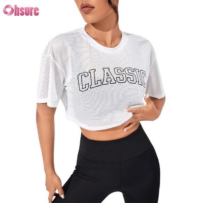 Precio de fábrica OEM Camiseta sin mangas de malla para mujer, ligera y transpirable para entrenamiento al aire libre en verano