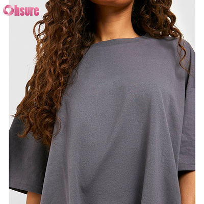Camiseta unisex de alta calidad con diseño de LOGO personalizado, camiseta holgada con cuello redondo para mujer