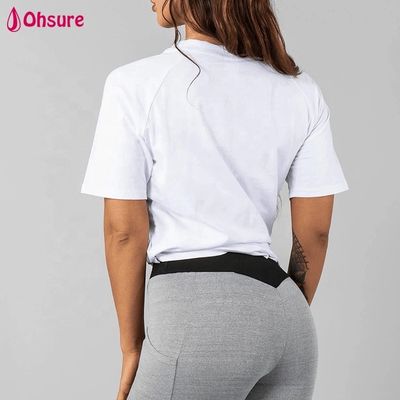 Camiseta Blanca Transpirable Algodón Spandex Ajuste Holgado Entrenamiento Gimnasio Ropa Deportiva Personalizada Camisetas Deportivas Top Calidad En Blanco Chica Mujer Casual