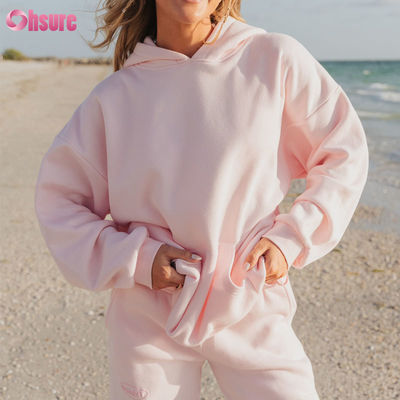 Sudadera con capucha para mujer de alta calidad con estampado de letras, logotipo personalizado, poliéster/algodón de peso pesado, manga larga, cálida y colorida para mujer