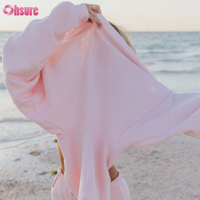 Sudadera con capucha para mujer de alta calidad con estampado de letras, logotipo personalizado, poliéster/algodón de peso pesado, manga larga, cálida y colorida para mujer